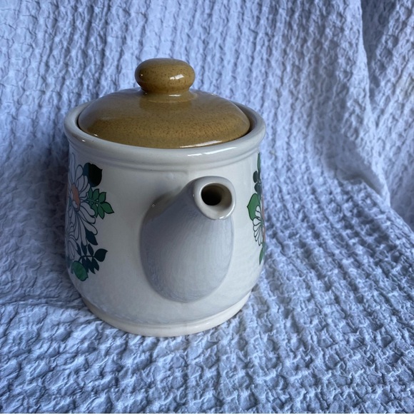 Vintage Sadler teapot stonewear buttercup & daisy print groovy MCM - Picture 7 of 15